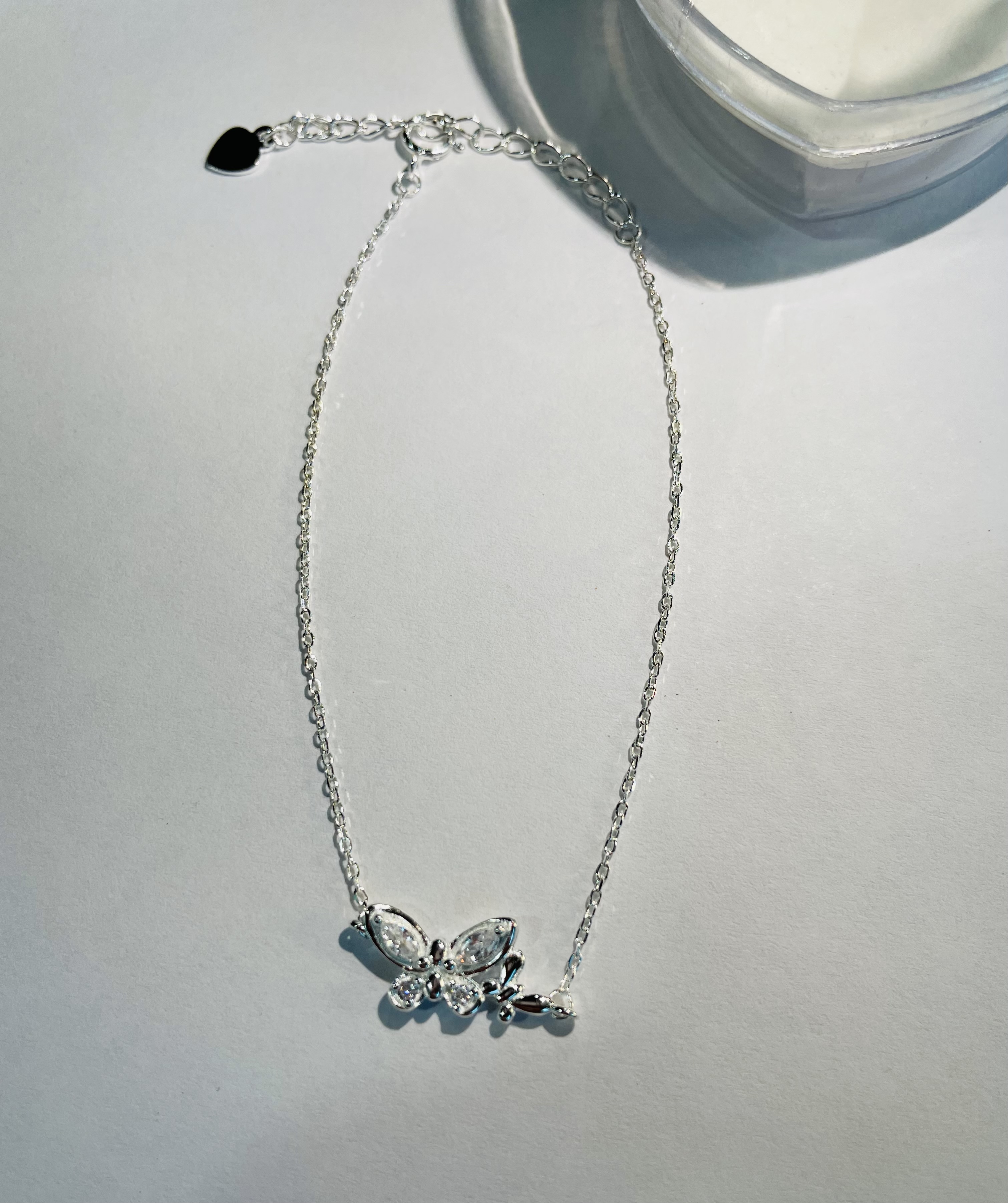 Pulseira borboleta com Zircônias prata 925.