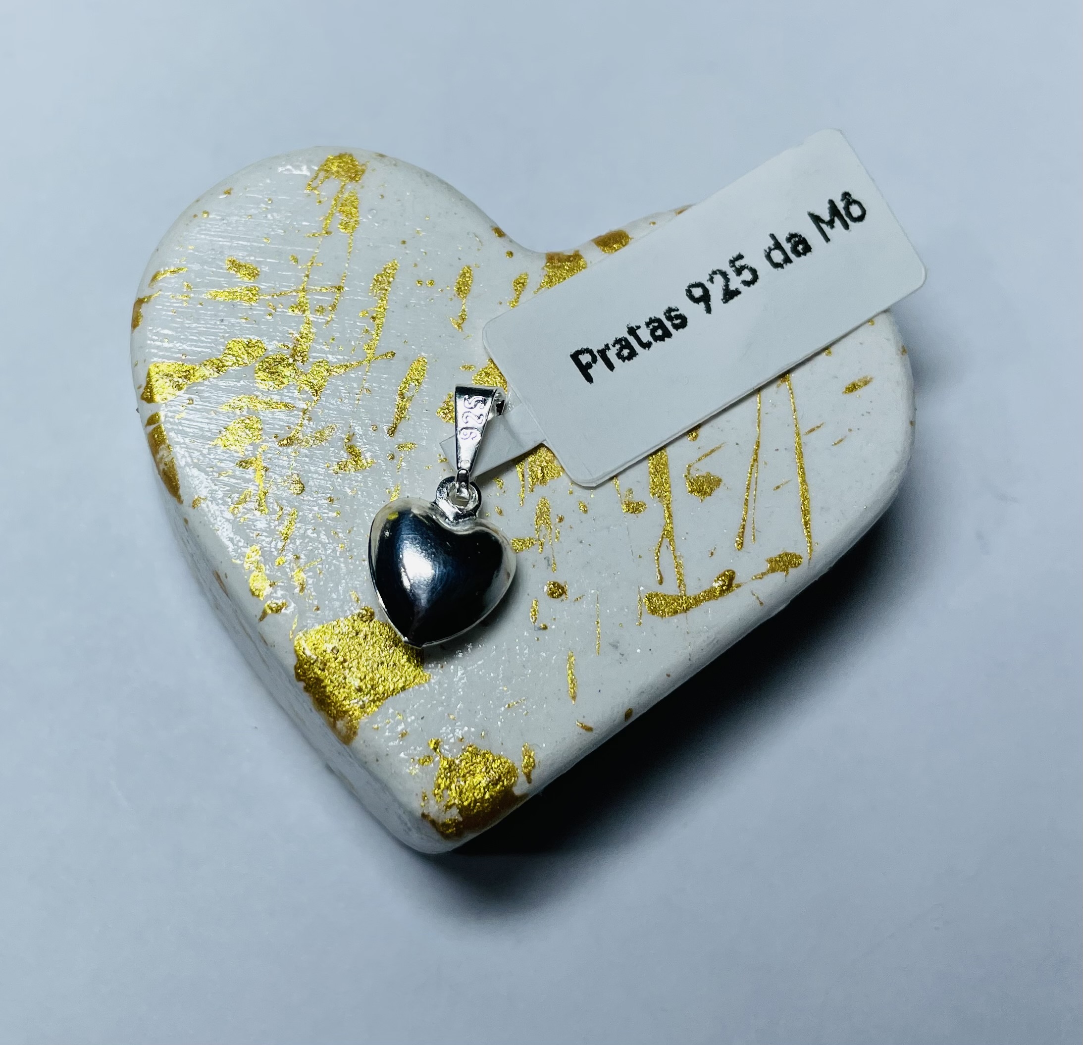 Pingente coração prata 925 - miniatura 1